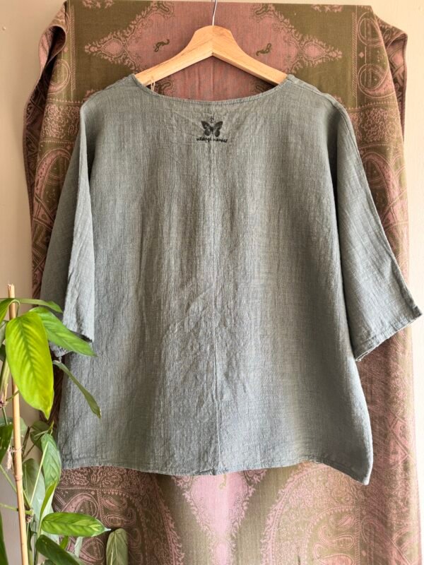 Up-Cycled 100% Cotton Batwing top - Image 2