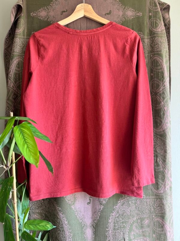 Up-Cycled 100% Cotton 3/4 length sleeve top - Image 2